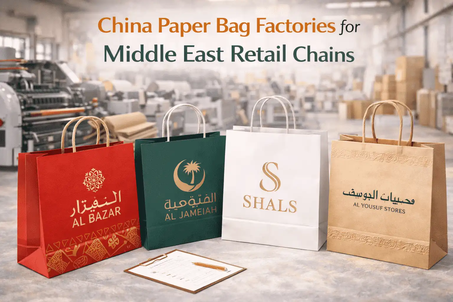 China Paper Bag Factories for Middle East Retail Chains
